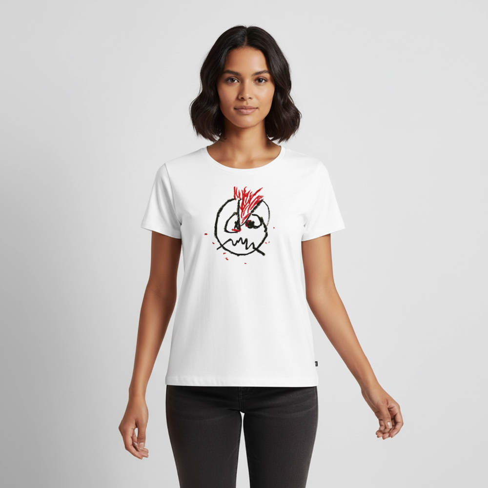 PLATTE-Therapie-Shirt weiblich geschnitten - white
