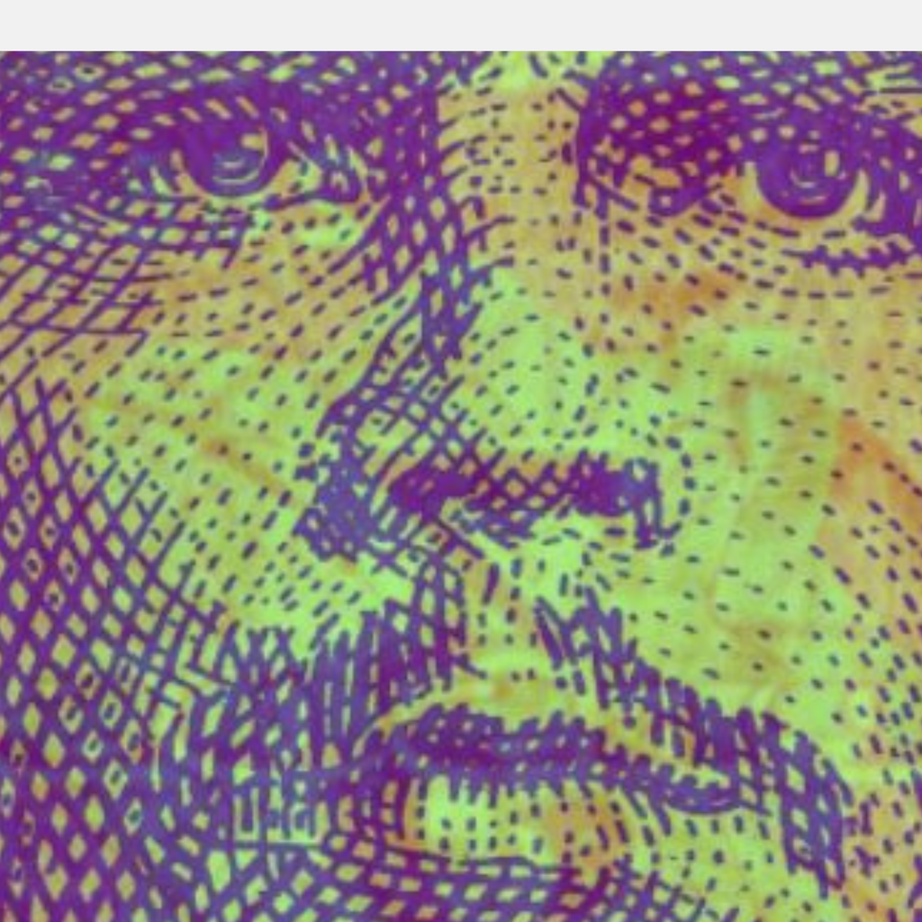 Moneyrevolution (2023) Tirage photo métallique, 68,3 x 32 cm