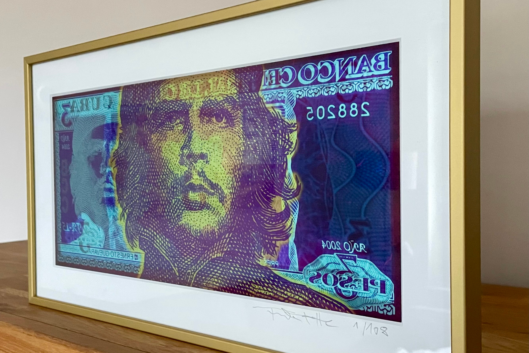 "Moneyrevolution", Fine Art Metallicabzug, Passepartout gerahmt