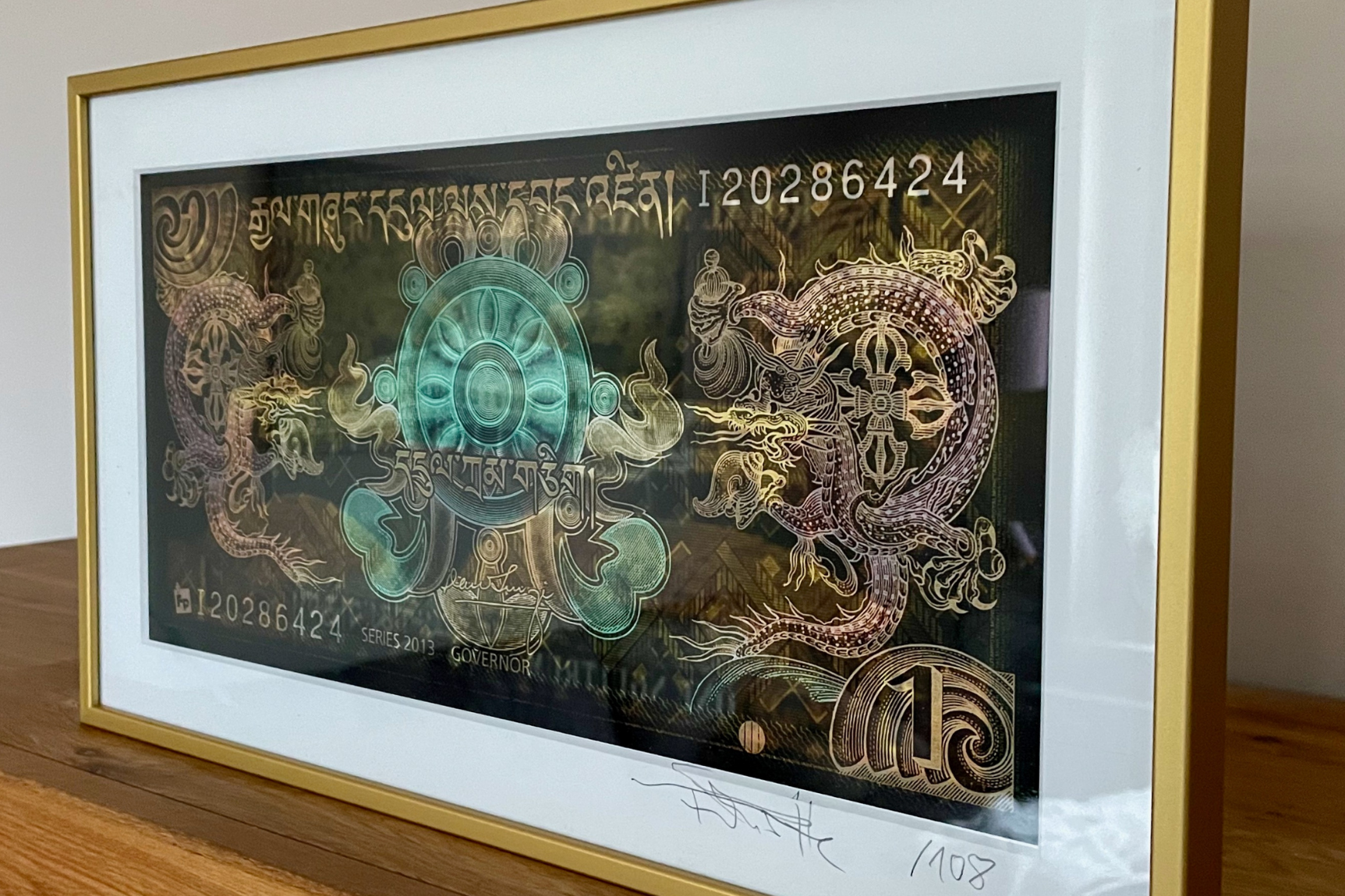 "Happiness", Fine Art Metallicabzug, Passepartout gerahmt